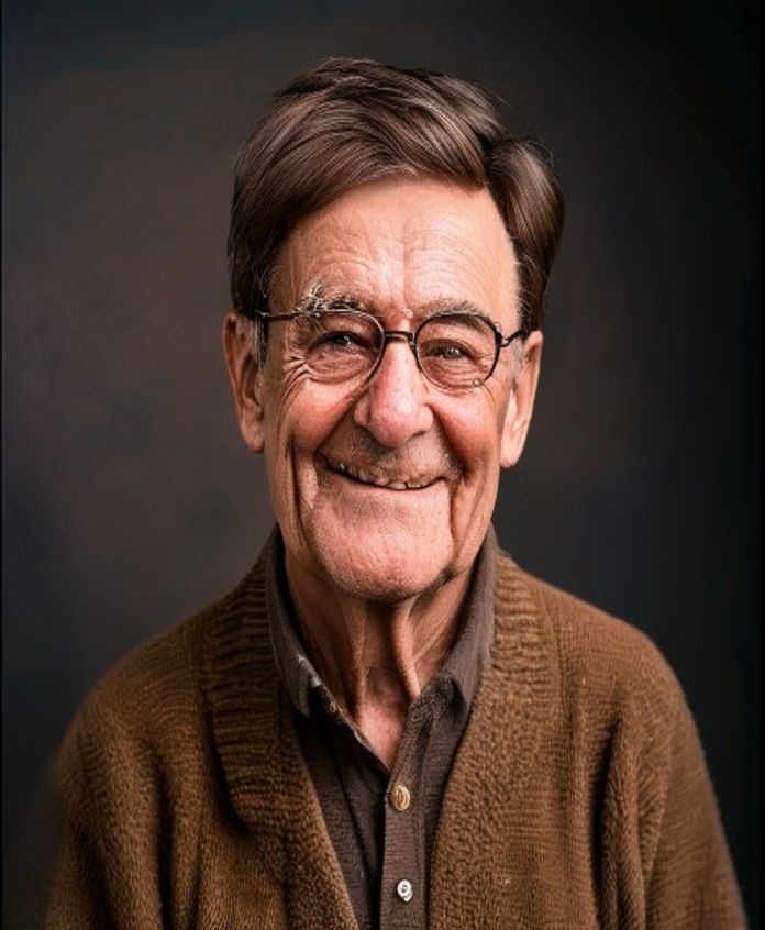 Gerald, an older gentleman wearing the toupee slightly askew